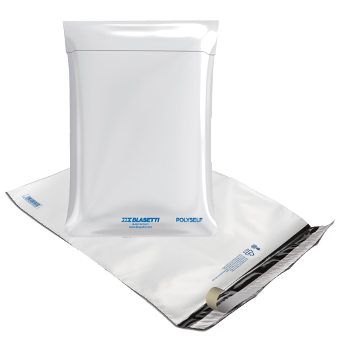 BLASETTI POLYSELF BUSTE A SACCO PER SPEDIZIONI CORRIERI IN POLIETILENE 23X32.5 CM BIANCO CONF 100 PZ.